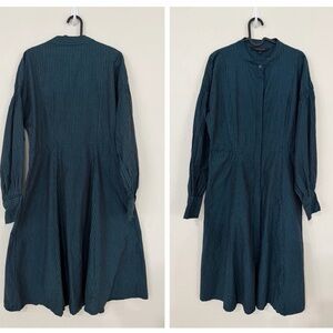 Walter Baker Teal Pinstripe Long-Sleeve Dress